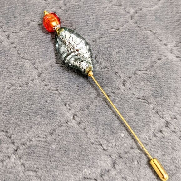 Vintage Artisan Made Italian Venetian Glass Stick Pin - Picture 10 of 10